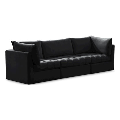 Jacob Black Velvet Modular Sofa