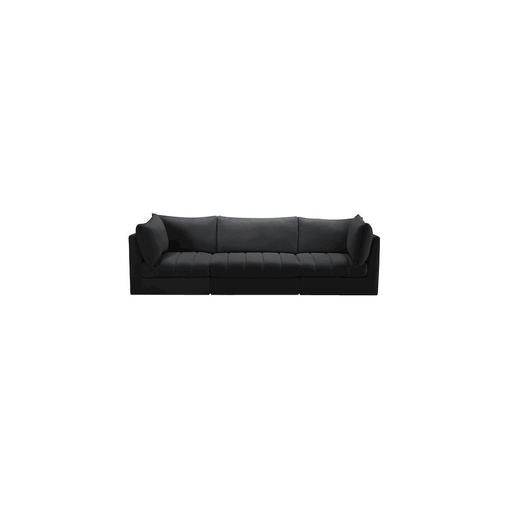 Jacob Black Velvet Modular Sofa