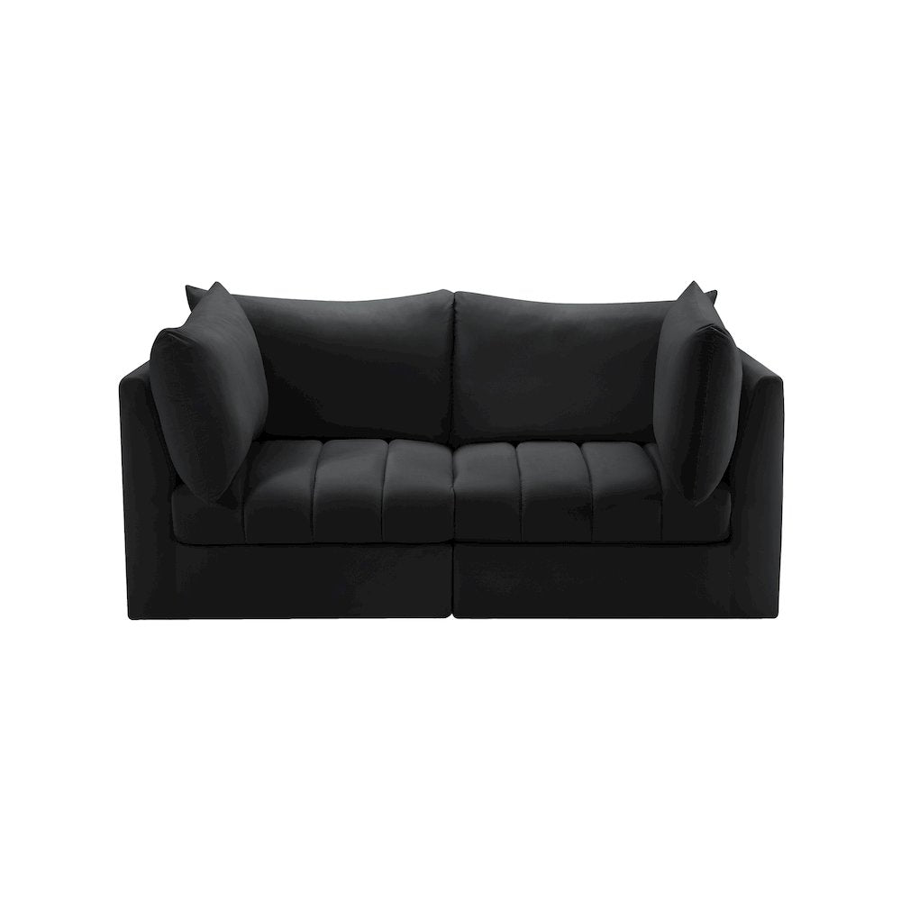 Jacob Black Velvet Modular Sofa