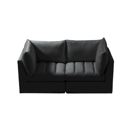 Jacob Black Velvet Modular Sofa
