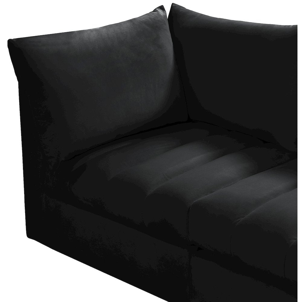 Jacob Black Velvet Modular Sofa