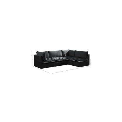 Jacob Black Velvet Modular Sectional