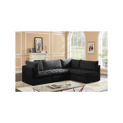 Jacob Black Velvet Modular Sectional
