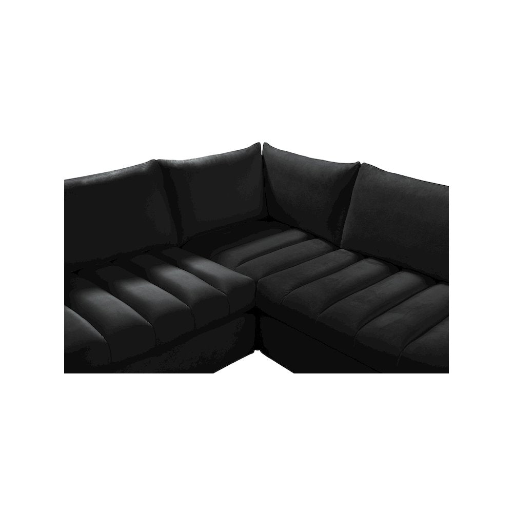 Jacob Black Velvet Modular Sectional
