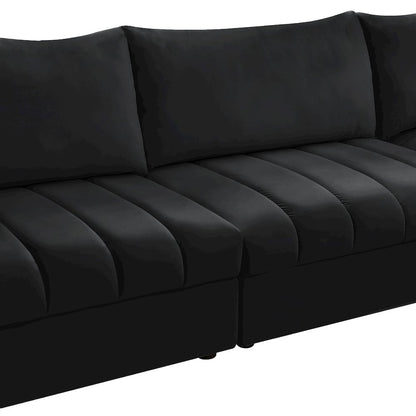 Jacob Black Velvet Modular Sectional
