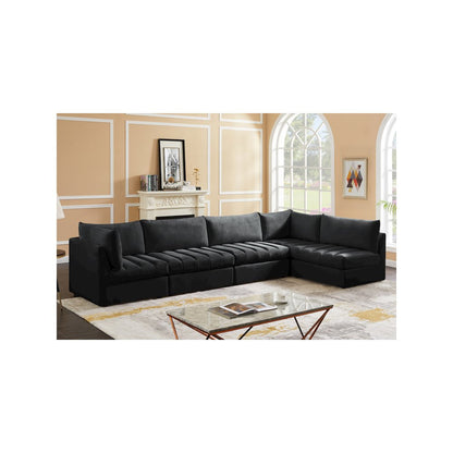 Jacob Black Velvet Modular Sectional