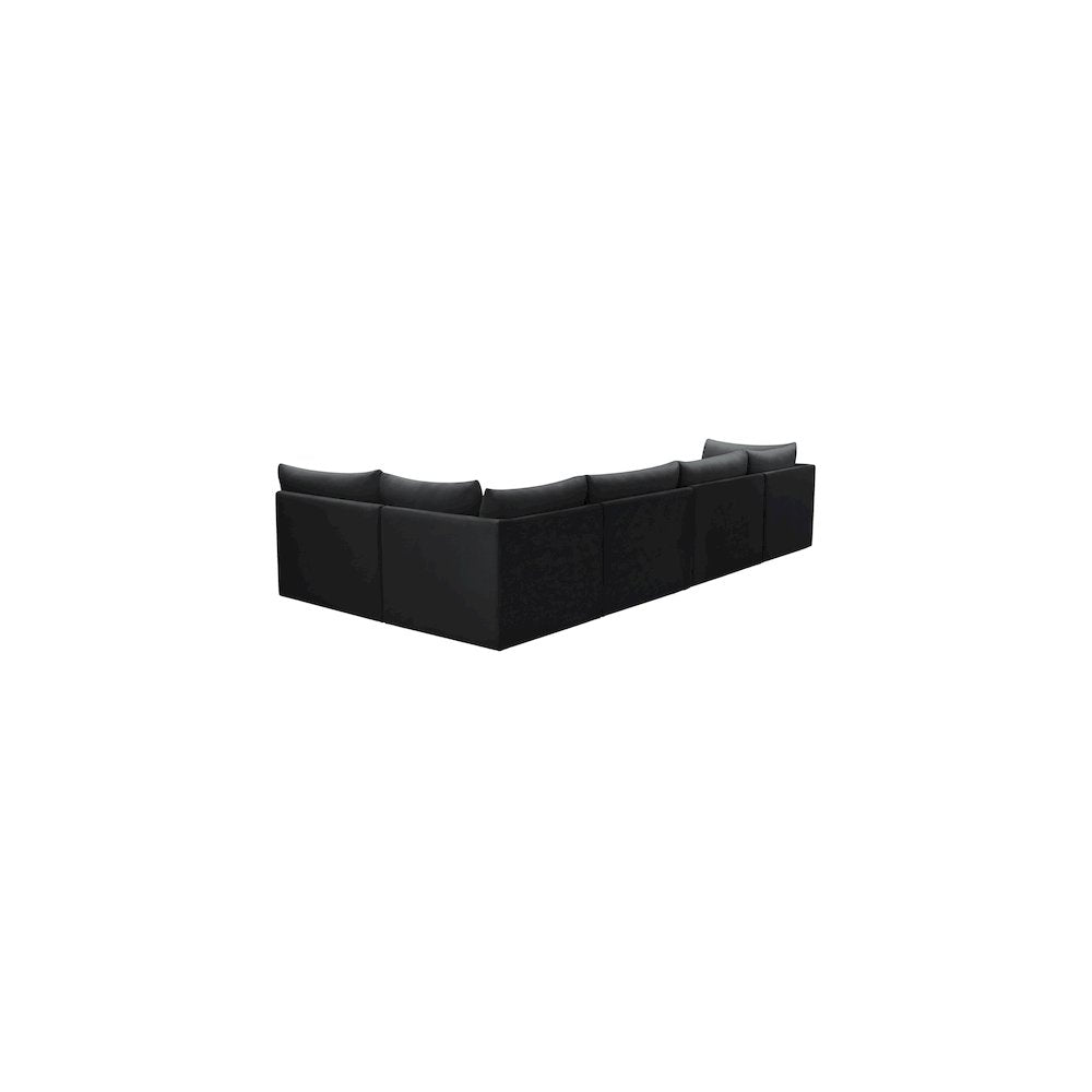 Jacob Black Velvet Modular Sectional