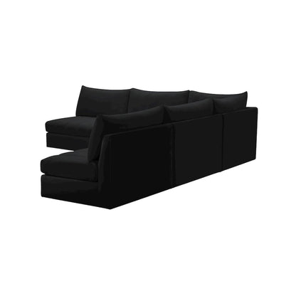Jacob Black Velvet Modular Sectional