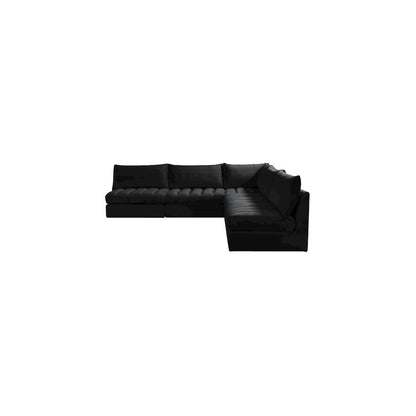 Jacob Black Velvet Modular Sectional