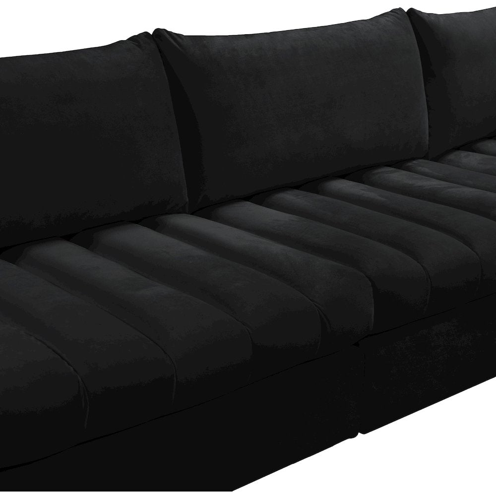 Jacob Black Velvet Modular Sectional