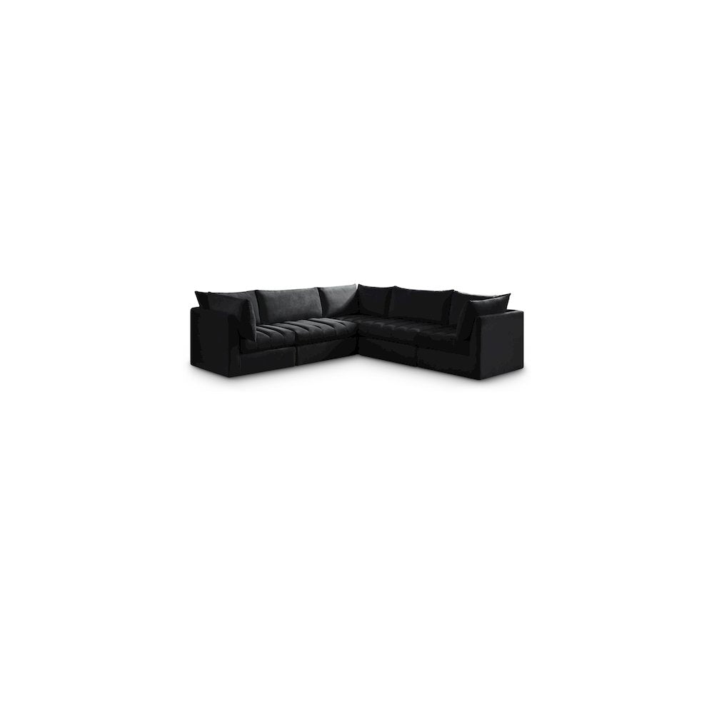 Jacob Black Velvet Modular Sectional