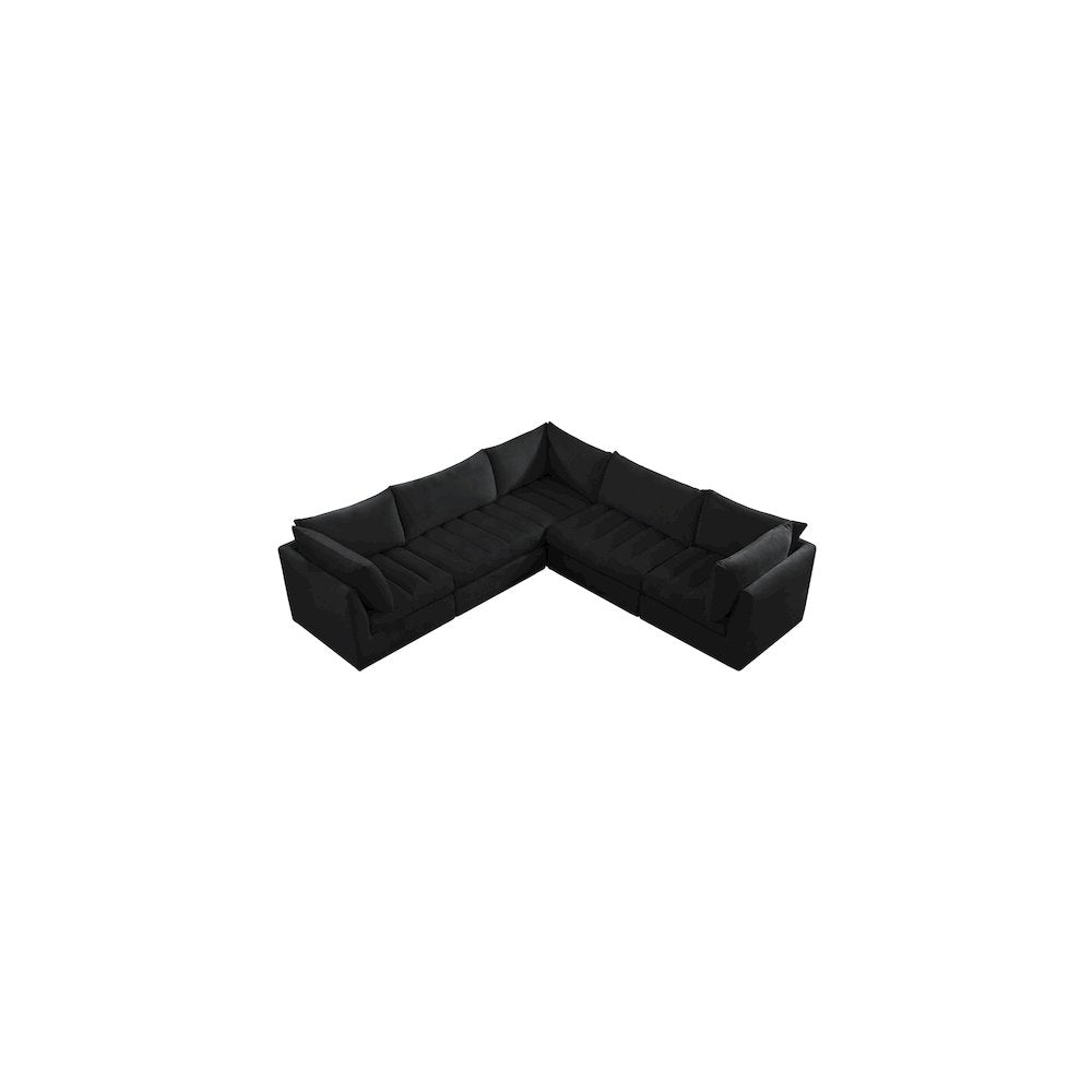 Jacob Black Velvet Modular Sectional