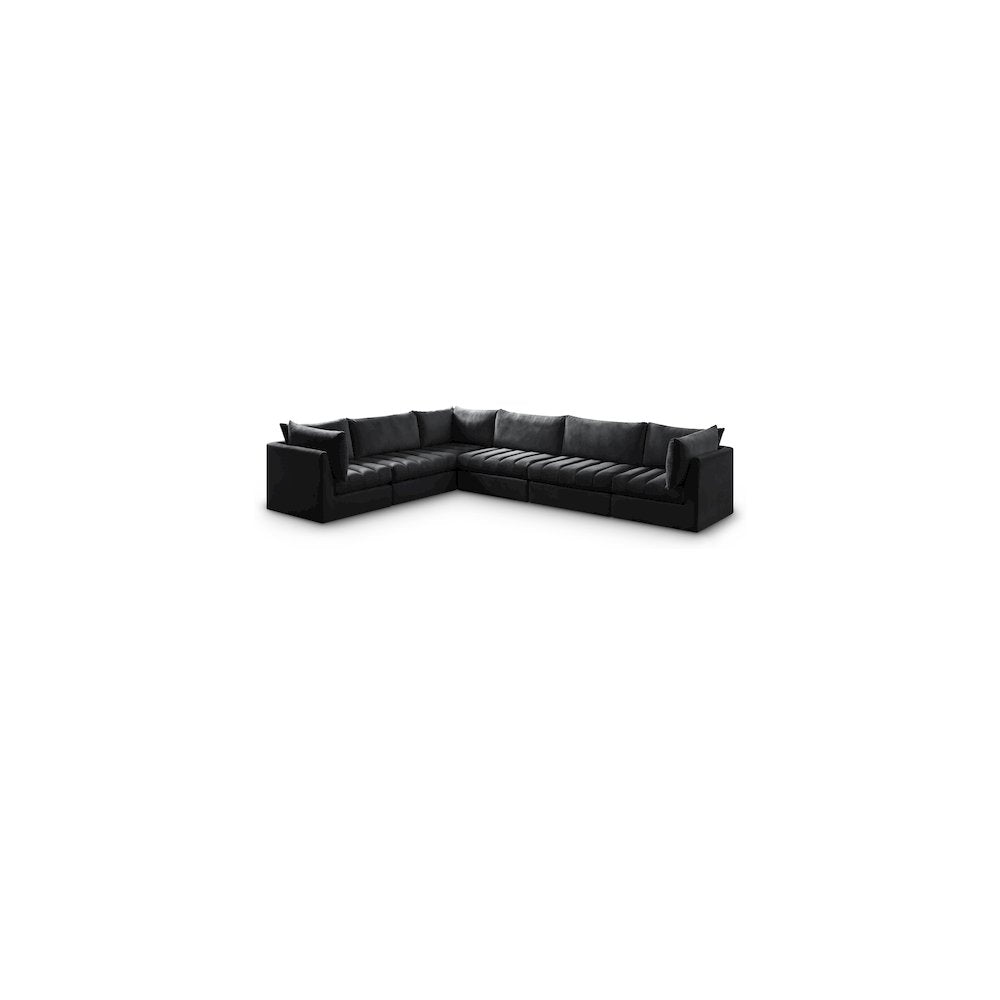Jacob Black Velvet Modular Sectional