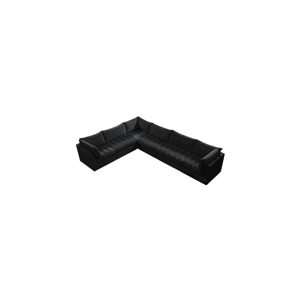 Jacob Black Velvet Modular Sectional