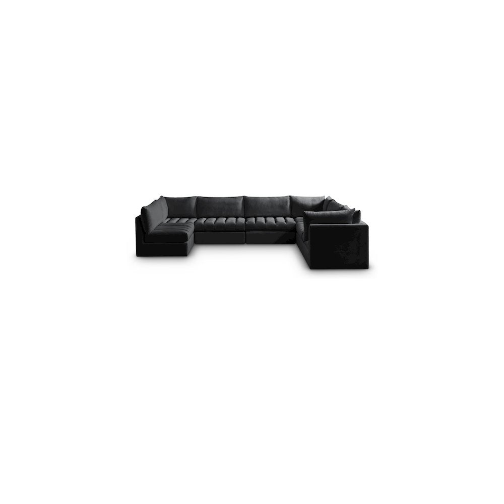 Jacob Black Velvet Modular Sectional