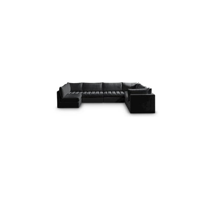 Jacob Black Velvet Modular Sectional
