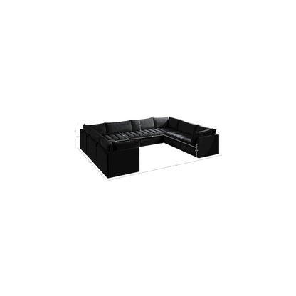 Jacob Black Velvet Modular Sectional