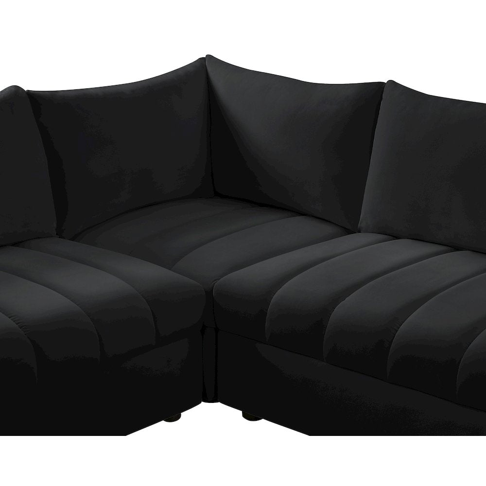 Jacob Black Velvet Modular Sectional