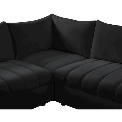 Jacob Black Velvet Modular Sectional