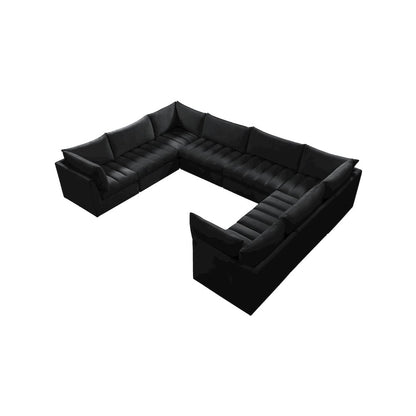 Jacob Black Velvet Modular Sectional