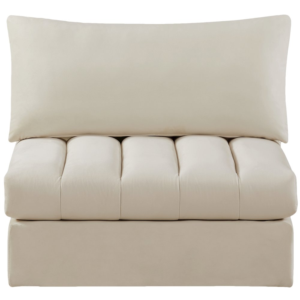 Jacob Cream Velvet Armless