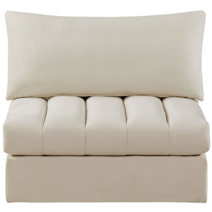 Jacob Cream Velvet Armless