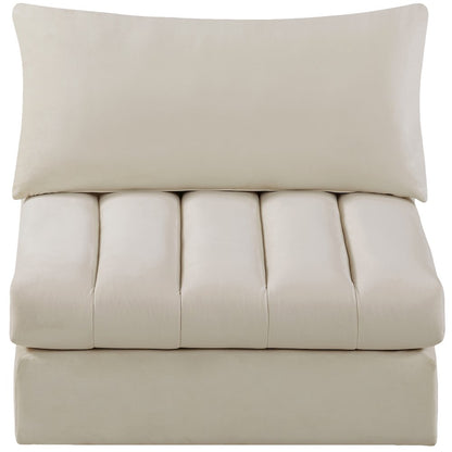 Jacob Cream Velvet Armless