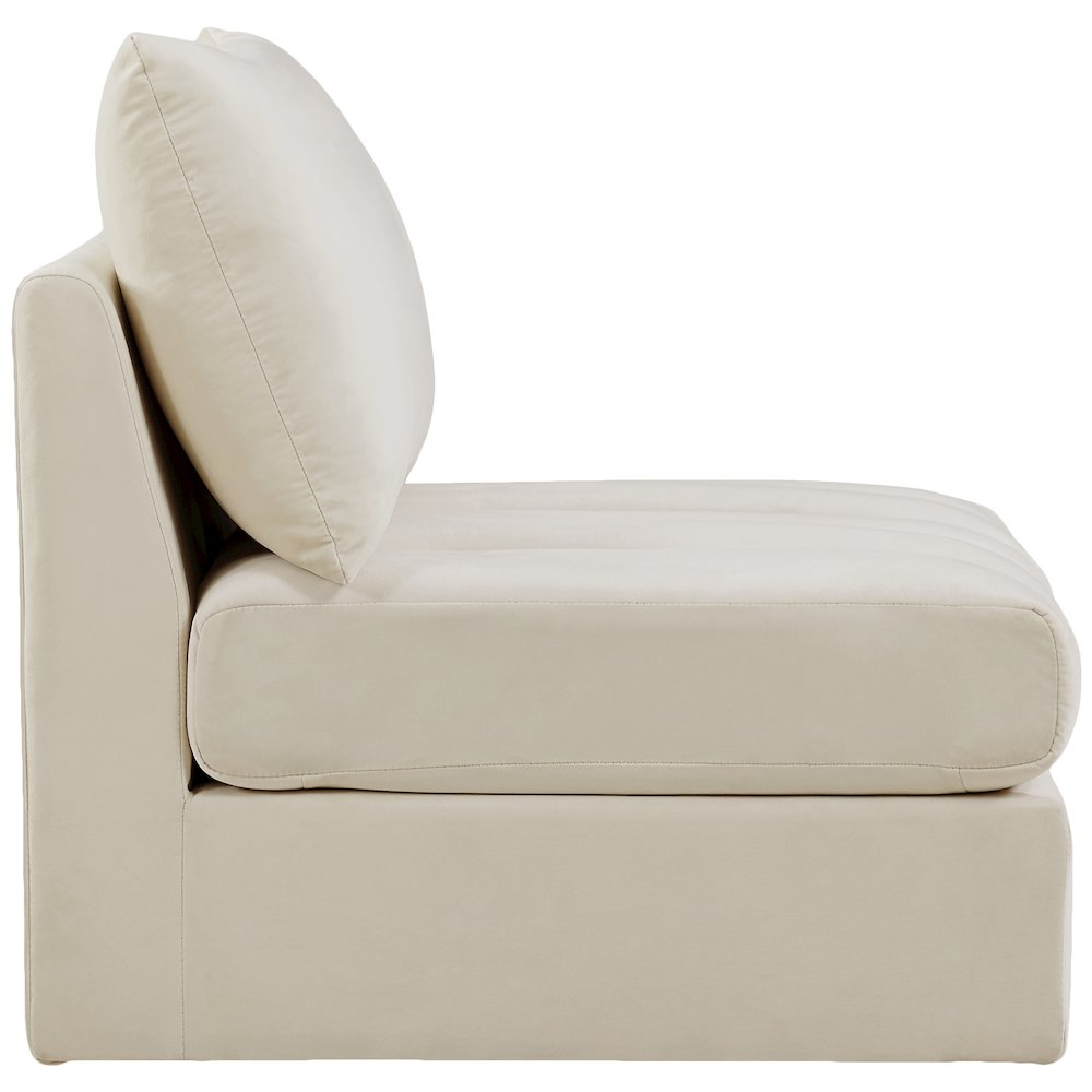 Jacob Cream Velvet Armless
