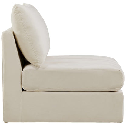 Jacob Cream Velvet Armless