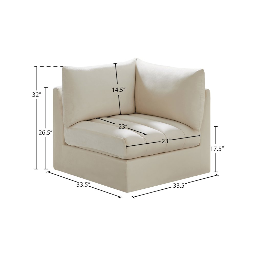 Jacob Cream Velvet Corner