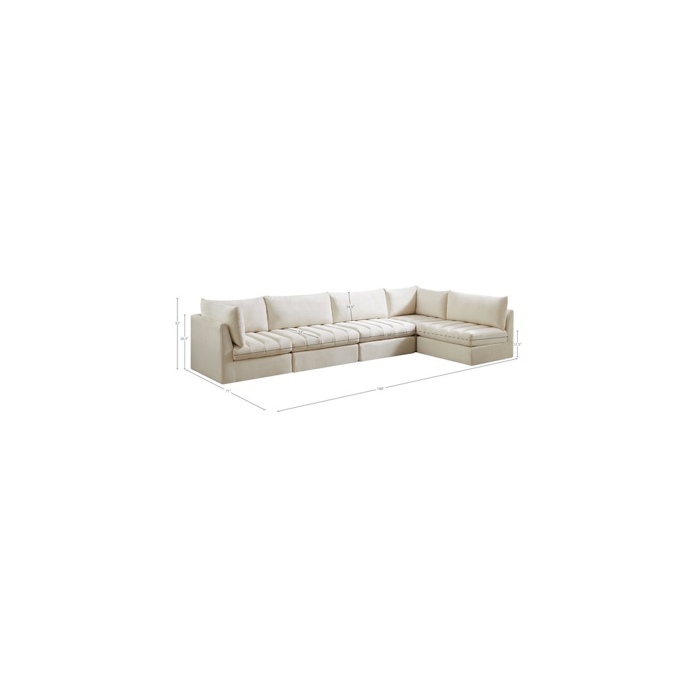 Jacob Cream Velvet Modular Sectional