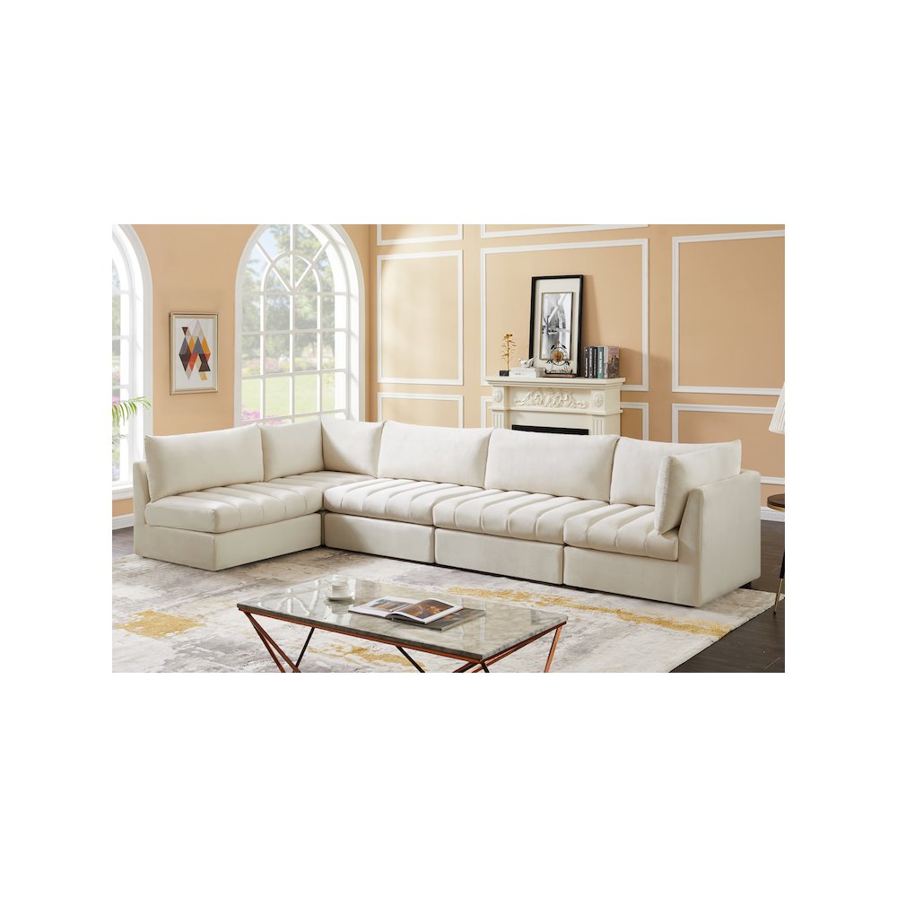 Jacob Cream Velvet Modular Sectional