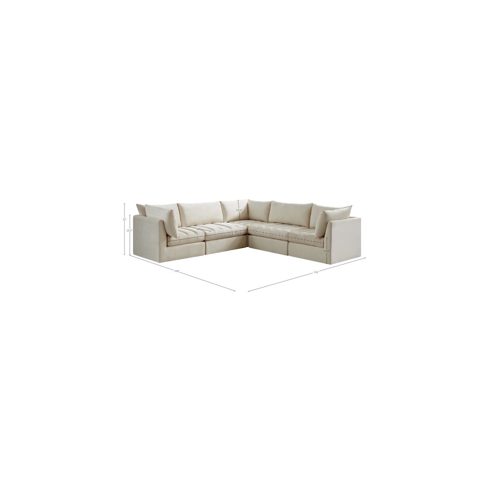 Jacob Cream Velvet Modular Sectional