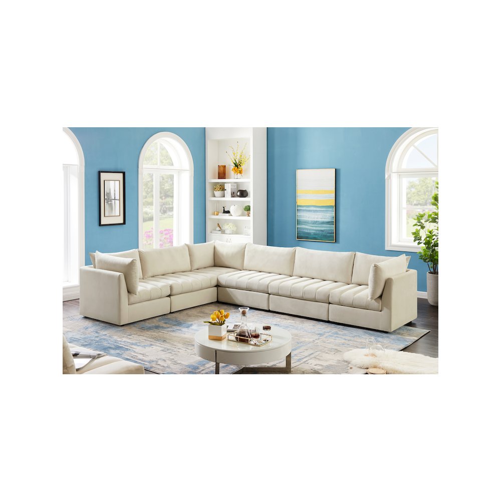 Jacob Cream Velvet Modular Sectional