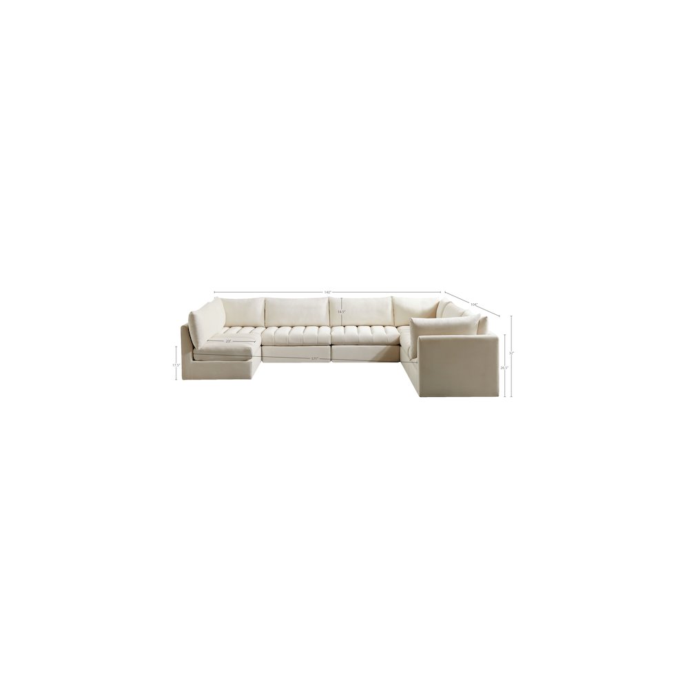 Jacob Cream Velvet Modular Sectional