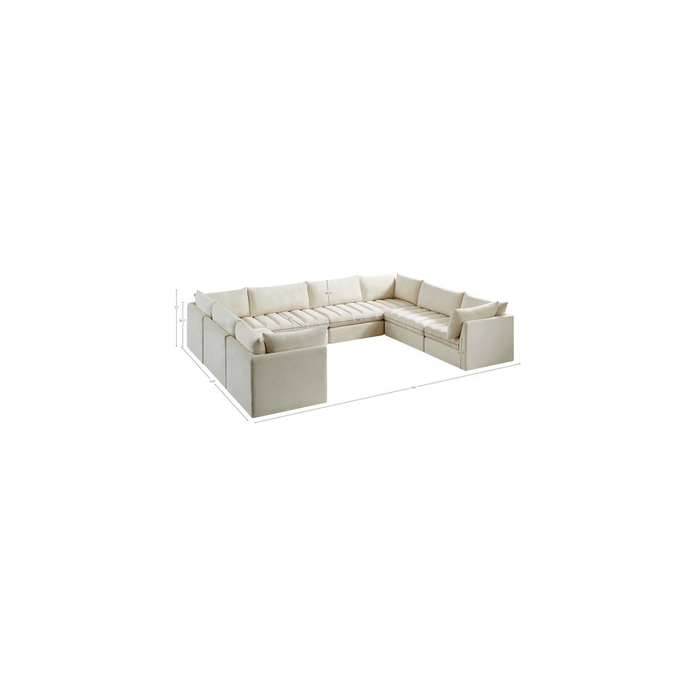 Jacob Cream Velvet Modular Sectional
