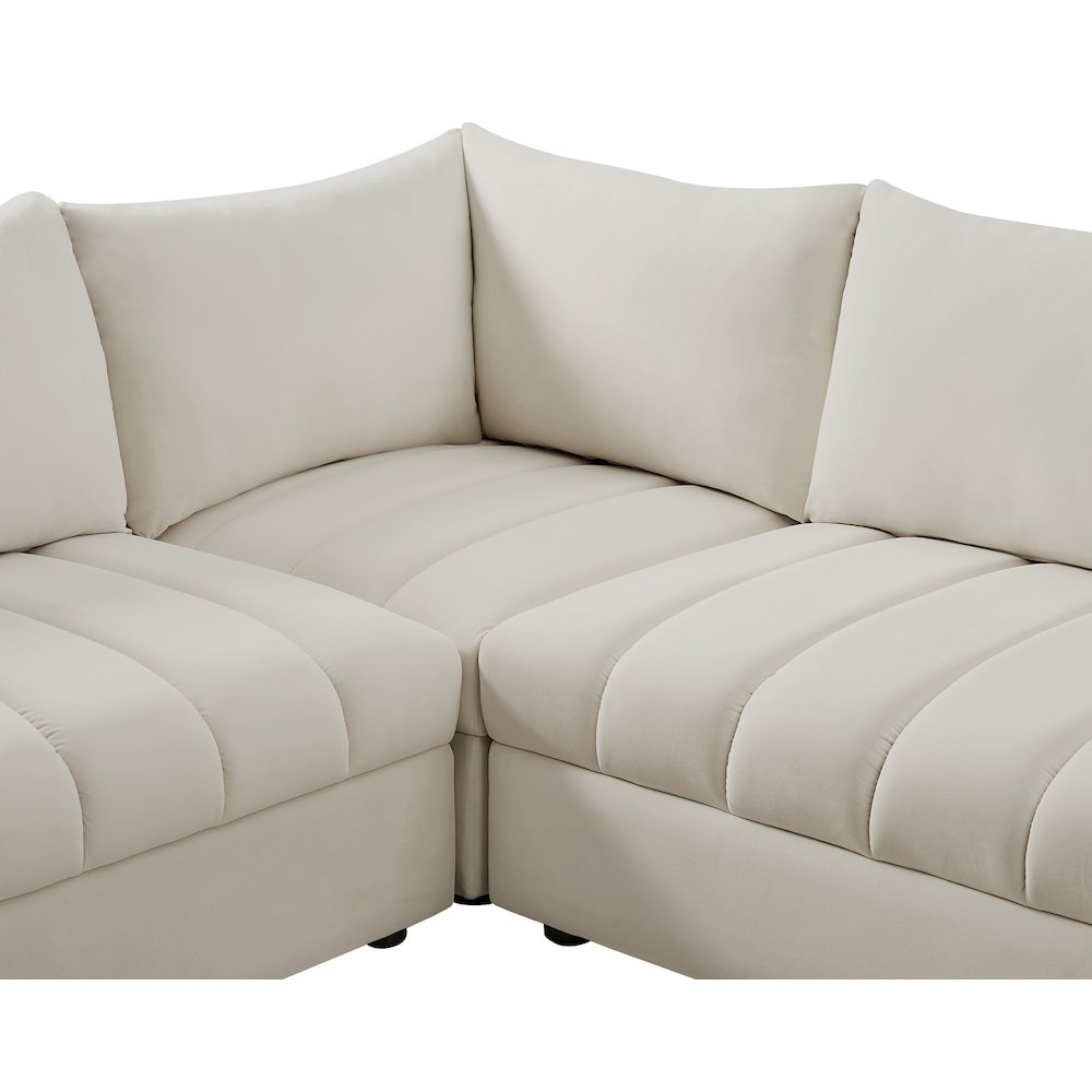 Jacob Cream Velvet Modular Sectional