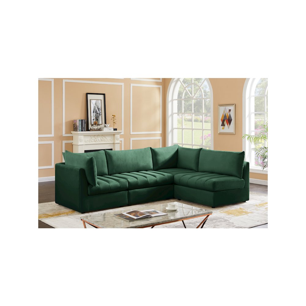 Jacob Green Velvet Modular Sectional