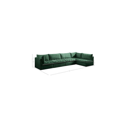 Jacob Green Velvet Modular Sectional