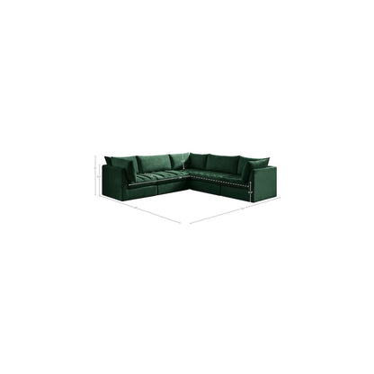 Jacob Green Velvet Modular Sectional