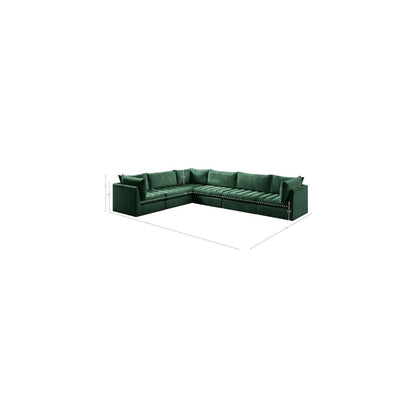 Jacob Green Velvet Modular Sectional