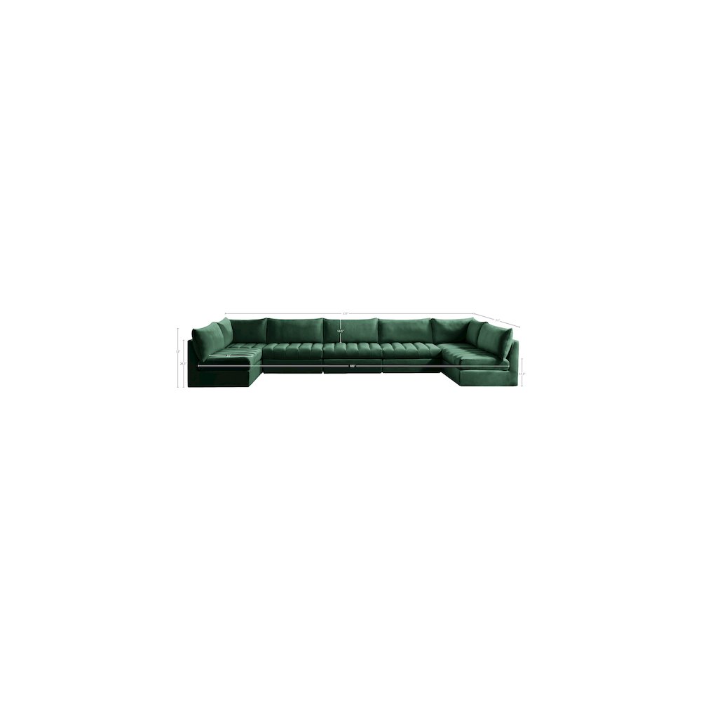 Jacob Green Velvet Modular Sectional