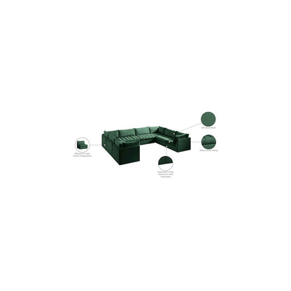 Jacob Green Velvet Modular Sectional