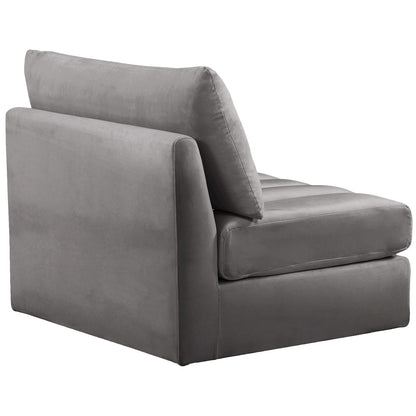 Jacob Grey Velvet Armless