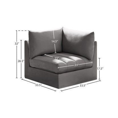 Jacob Grey Velvet Corner