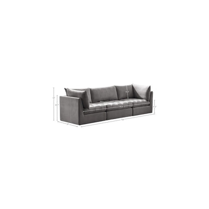 Jacob Grey Velvet Modular Sofa