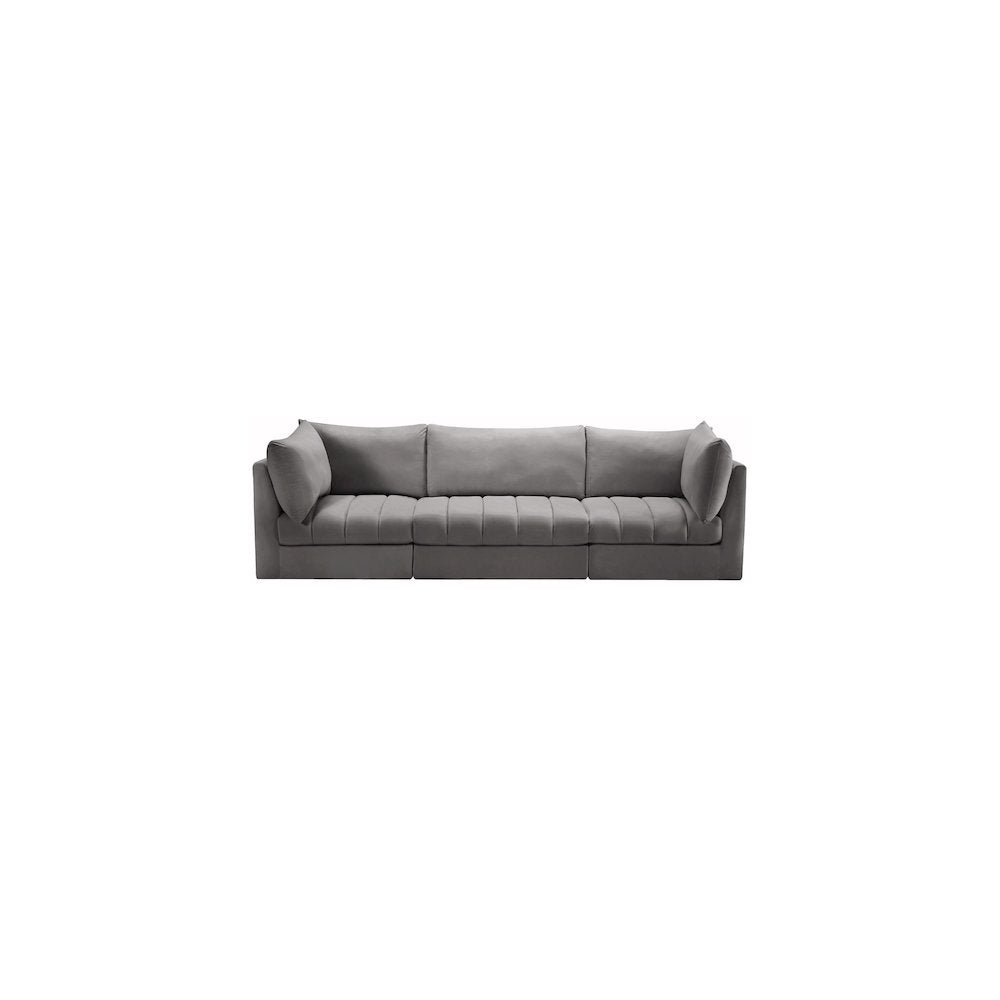 Jacob Grey Velvet Modular Sofa