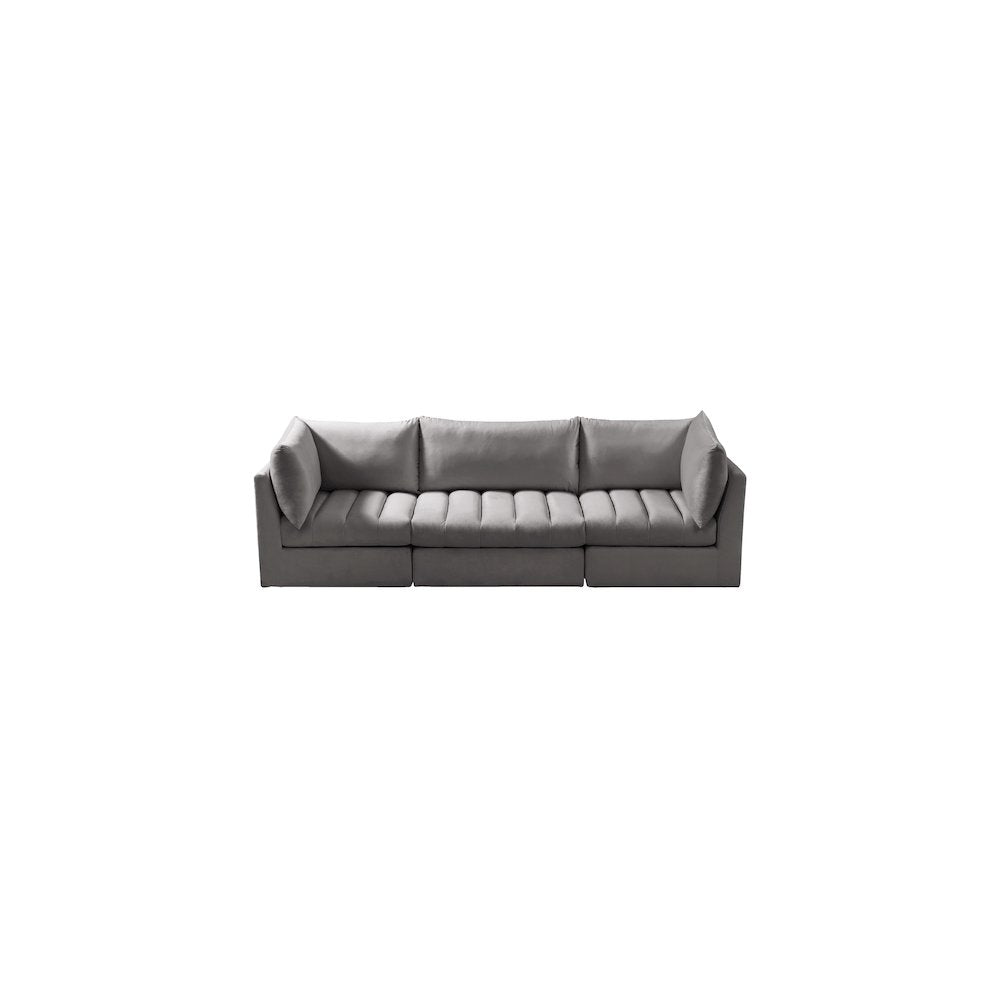 Jacob Grey Velvet Modular Sofa