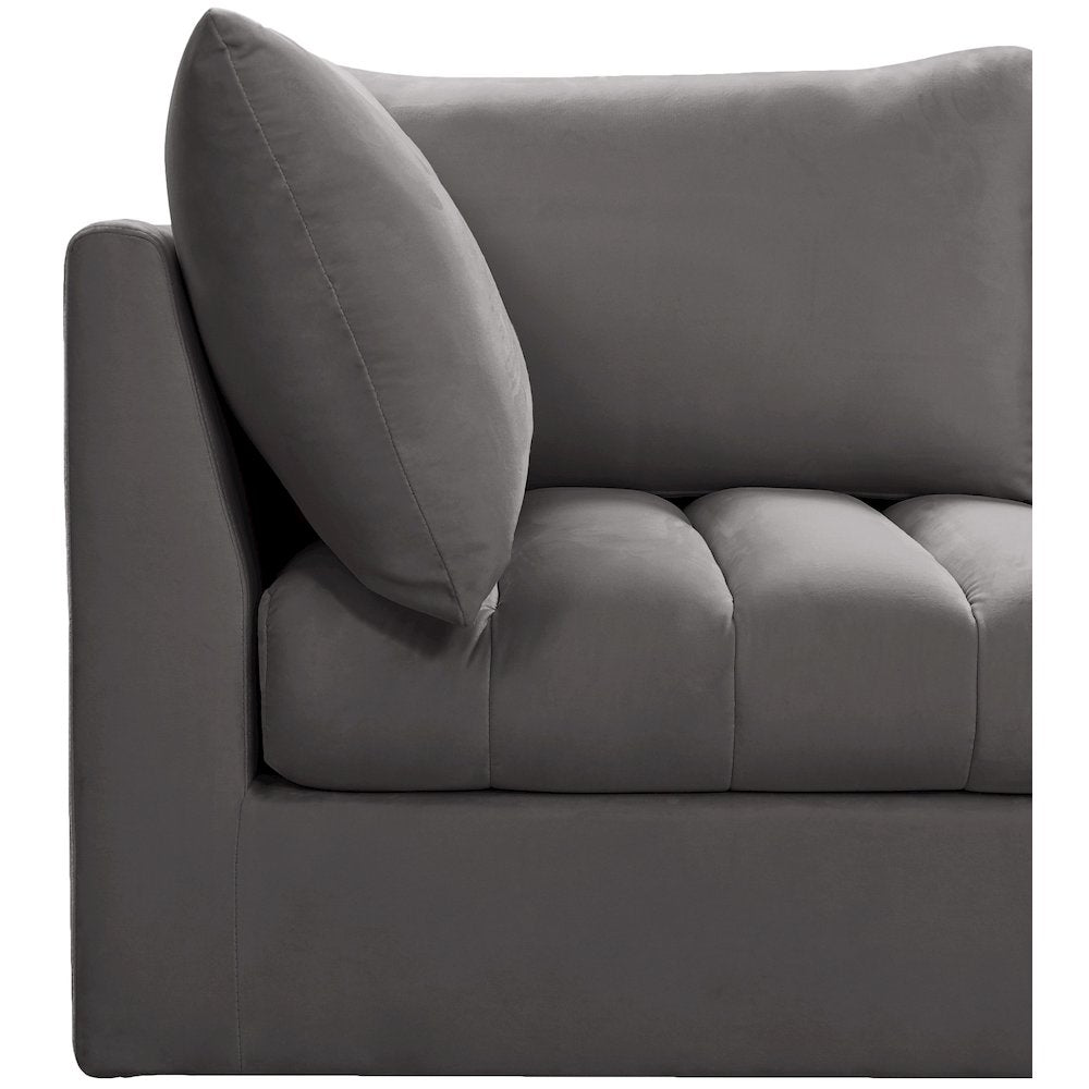 Jacob Grey Velvet Modular Sofa