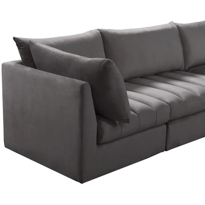 Jacob Grey Velvet Modular Sofa
